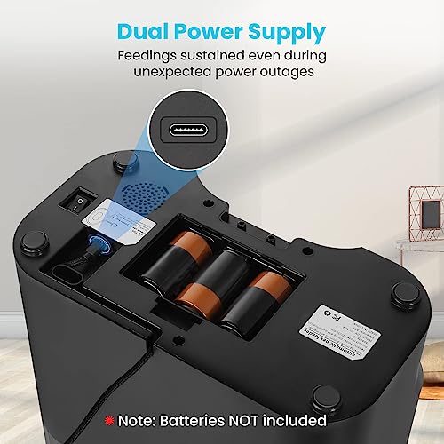 Sailvono Automatic Cat Feeder: Elevated Dispenser, 2 Bowls