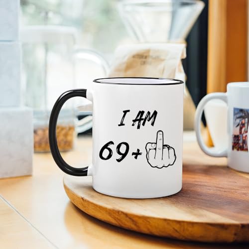 70th Birthday Middle Finger Coffee Mug for Him/Her