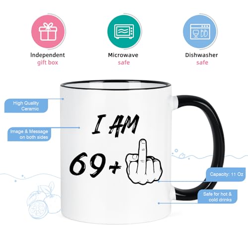 70th Birthday Middle Finger Coffee Mug for Him/Her