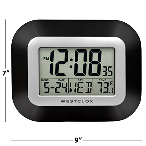 Digital Wall Clock, Gray by Westclox
