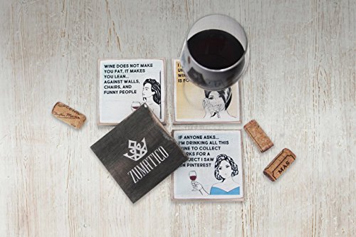 Funny Wine Coasters for Women - Housewarming Gift