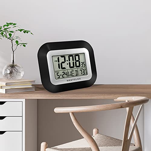 Digital Wall Clock, Gray by Westclox