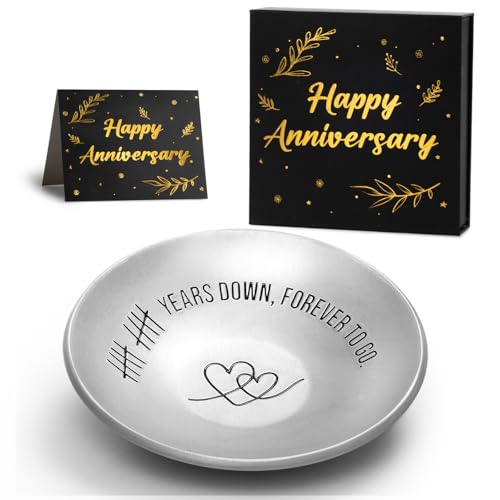 Personalized 10 Year Anniversary Ring Holder Dish Tray