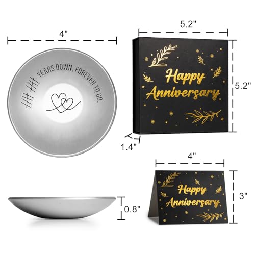 Personalized 10 Year Anniversary Ring Holder Dish Tray