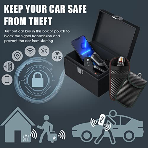 Faraday Box with 2 Pouches: Protect Car Keys
