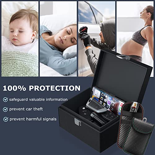 Faraday Box with 2 Pouches: Protect Car Keys