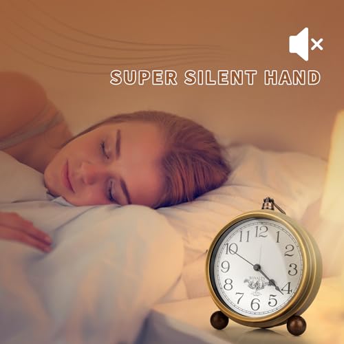 Vintage Analog Alarm Clock for Bedrooms and Travel