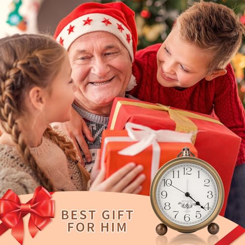 Vintage Analog Alarm Clock for Bedrooms and Travel