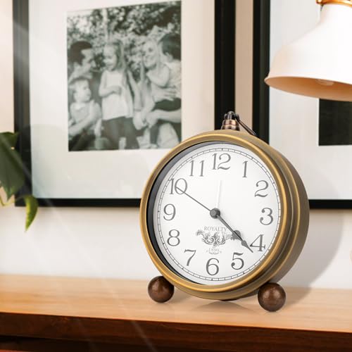 Vintage Analog Alarm Clock for Bedrooms and Travel