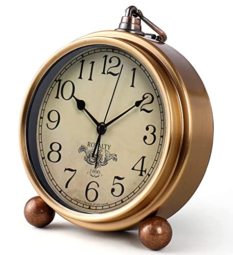 Vintage Analog Alarm Clock for Bedrooms and Travel