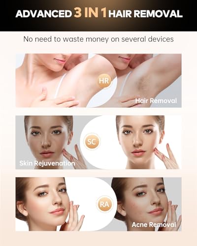 LYSMOSKI 3-in-1 IPL Hair Removal Device, Ultimate Gift