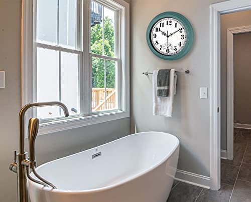 Waterproof 12 Inch Indoor/Outdoor Clock with Thermometer