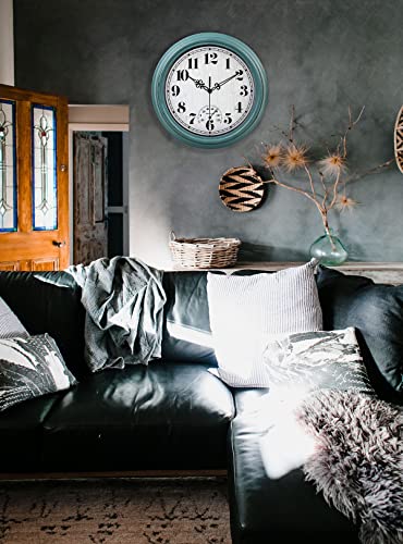 Waterproof 12 Inch Indoor/Outdoor Clock with Thermometer