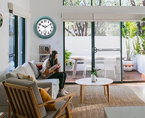 Waterproof 12 Inch Indoor/Outdoor Clock with Thermometer