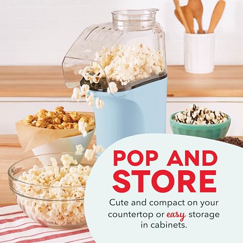 DASH Popcorn Popper with Measuring Cup - Dream Blue