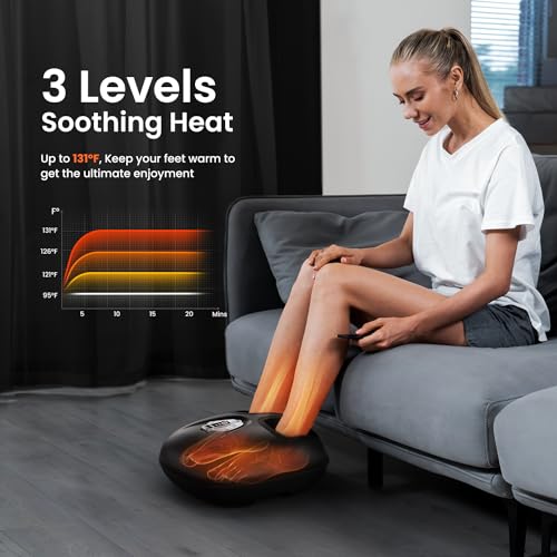 Wireless Remote Control Foot Massager, Black