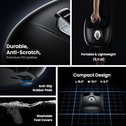 Wireless Remote Control Foot Massager, Black