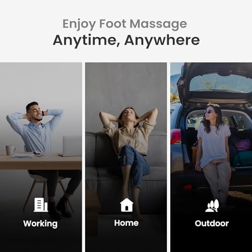 Wireless Remote Control Foot Massager, Black