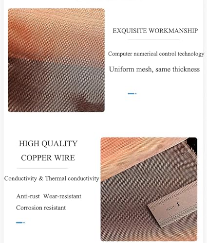 Copper Mesh Screen Roll for RF Shielding, 180 Mesh