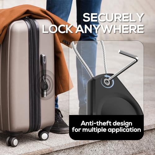 Durable AirTag Keychain Holder - 4 Pack Black