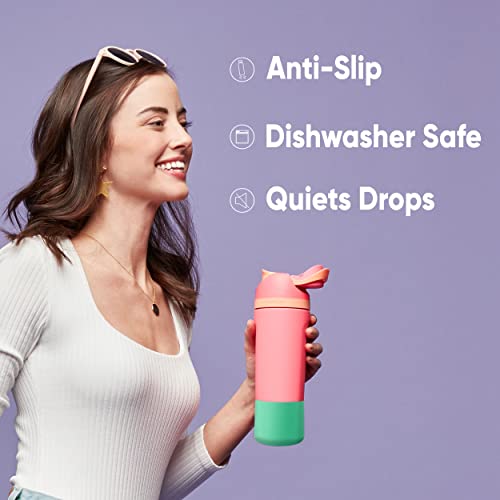 FreeSip Stainless Steel Water Bottle with Silicone Sleeve