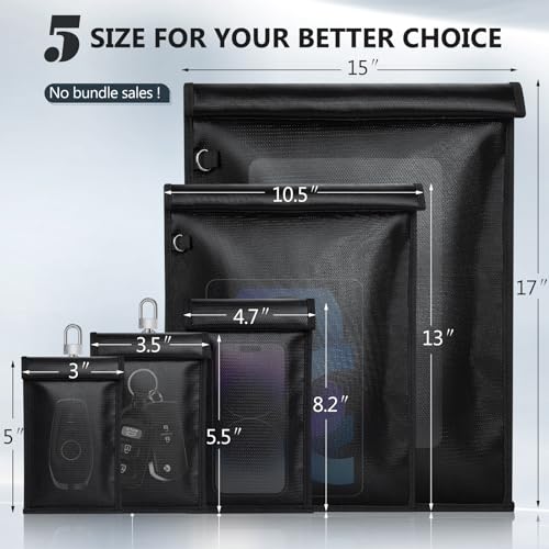 Simket 2-Pack Faraday Bags: Phone & Car Key Blocker