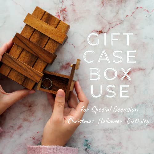 Secret Puzzle Box: Brain Teaser Wooden Gift Box