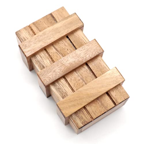 Secret Puzzle Box: Brain Teaser Wooden Gift Box