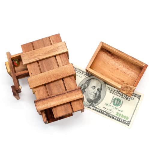 Secret Puzzle Box: Brain Teaser Wooden Gift Box