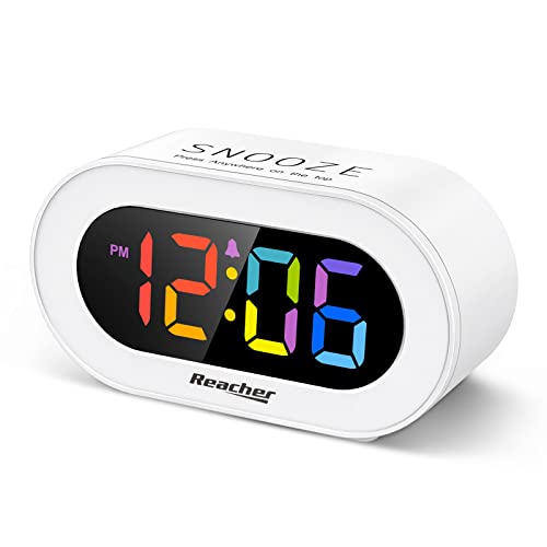 Colorful LED Digital Alarm Clock with Snooze and Brightness