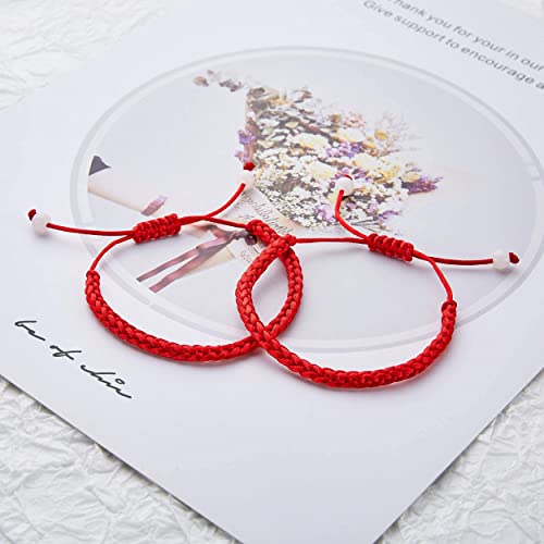 DESIMTION Red String of Fate Bracelets - Matching Gift