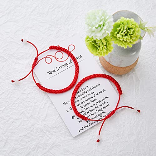 DESIMTION Red String of Fate Bracelets - Matching Gift