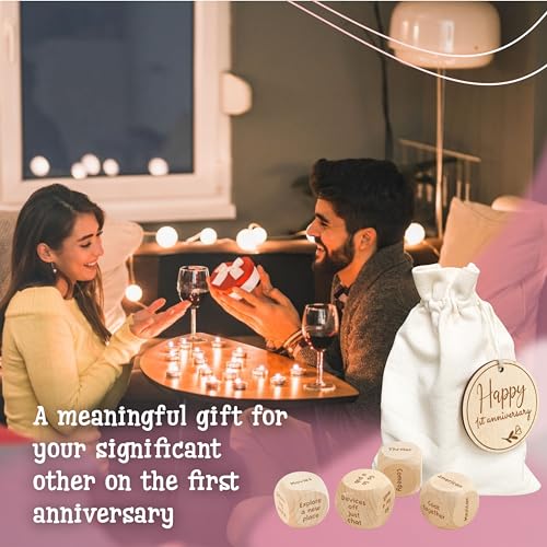 1 Year Anniversary Wooden Gift Set for Couples