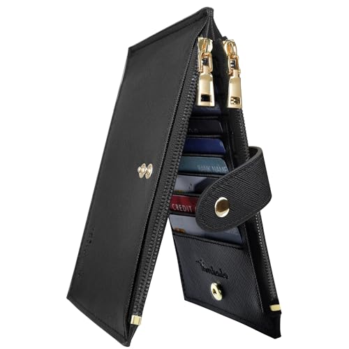 Fashionable Women's RFID Blocking Bifold Wallet with Zipper