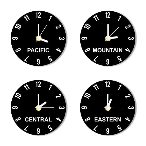 Geeky Days US Time Zones Map Wall Clock