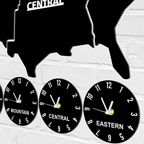 Geeky Days US Time Zones Map Wall Clock