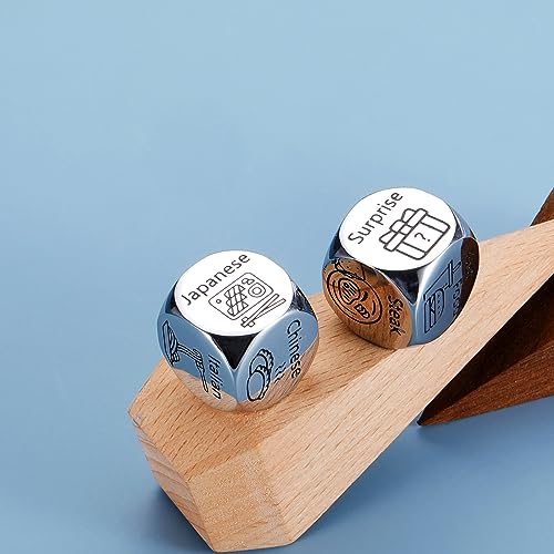 Anniversary Date Night Gifts for Couples - Steel Decision Dice