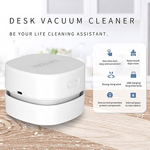 TRZLIFE Upgraded Mini Vacuum Cleaner - Powerful Desktop Cleaner
