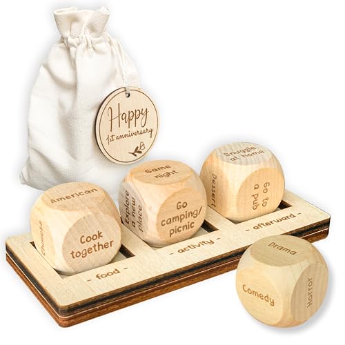 1 Year Anniversary Wooden Gift Set for Couples
