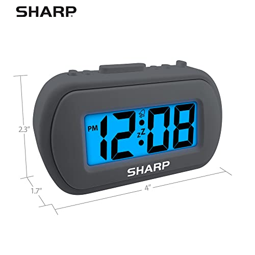 Tactile Alarm Clock with Blue Backlight and Ascending Alarm