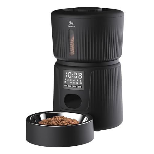 Petory Auto Feeder - 6 Meal Food Dispenser for Cats and Small Dogs