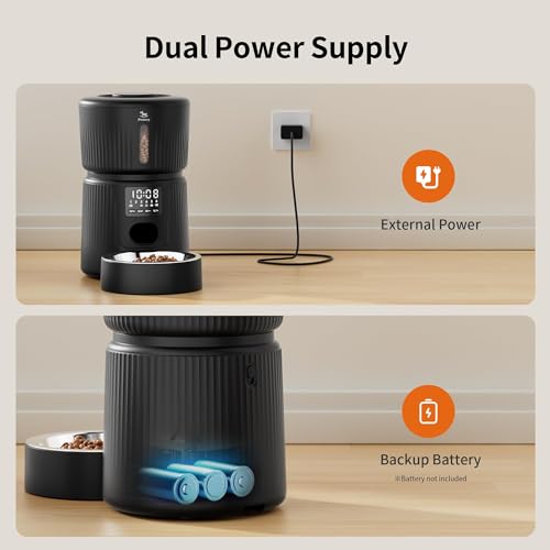 Petory Auto Feeder - 6 Meal Food Dispenser for Cats and Small Dogs