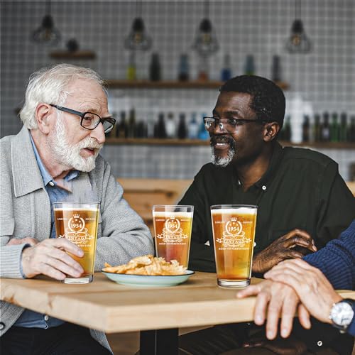 70th Birthday Beer Glass in Barrel Box Gift