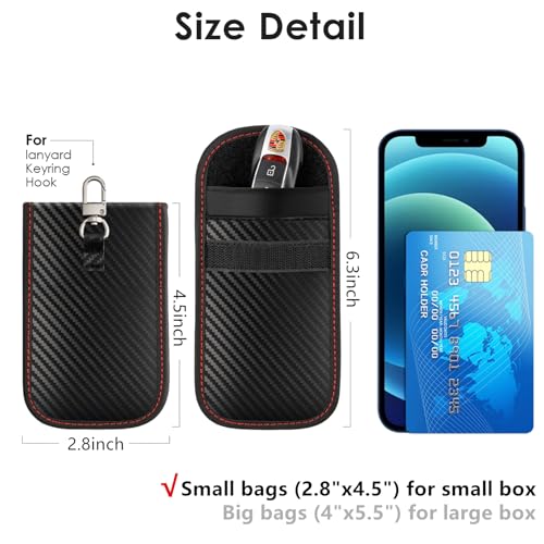 Faraday Key Fob Protector with Signal Blocking Bags