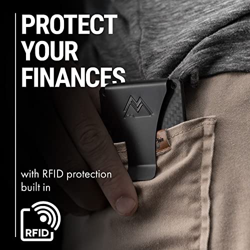 Minimalist Wallet for Men - RFID Carbon Fiber Credit Card Holder