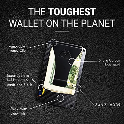 Minimalist Wallet for Men - RFID Carbon Fiber Credit Card Holder