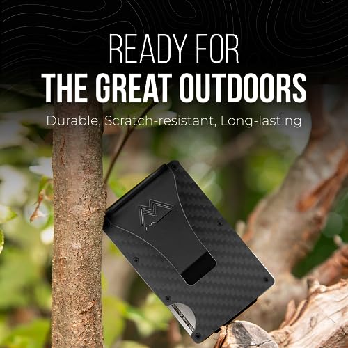 Minimalist Wallet for Men - RFID Carbon Fiber Credit Card Holder