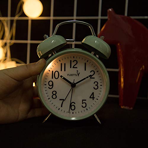 Twin Bell Alarm Clock with Loud Alarm & Backlight