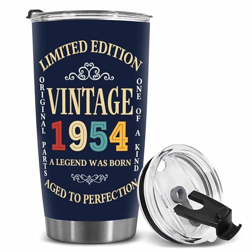 DEKIDOKA 70th Birthday Stainless Steel Tumbler Gift Set