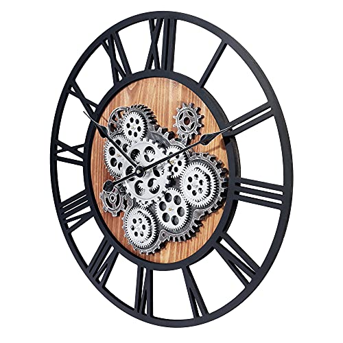 Lafocuse 23" Gear Clock - Large Living Room Decor